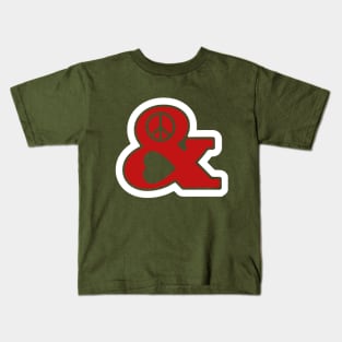 Peace and Love Symbol Sign Kids T-Shirt